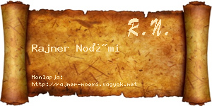 Rajner Noémi névjegykártya